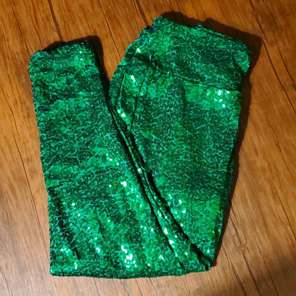 Tipsy Elves Green sequin pants XXL